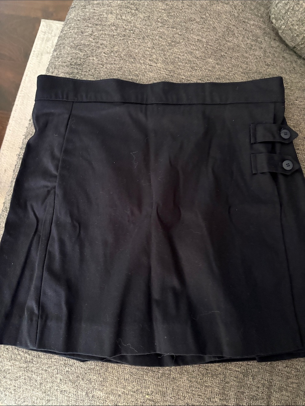 Girls Navy Blue uniform Skort with Side Button Detail